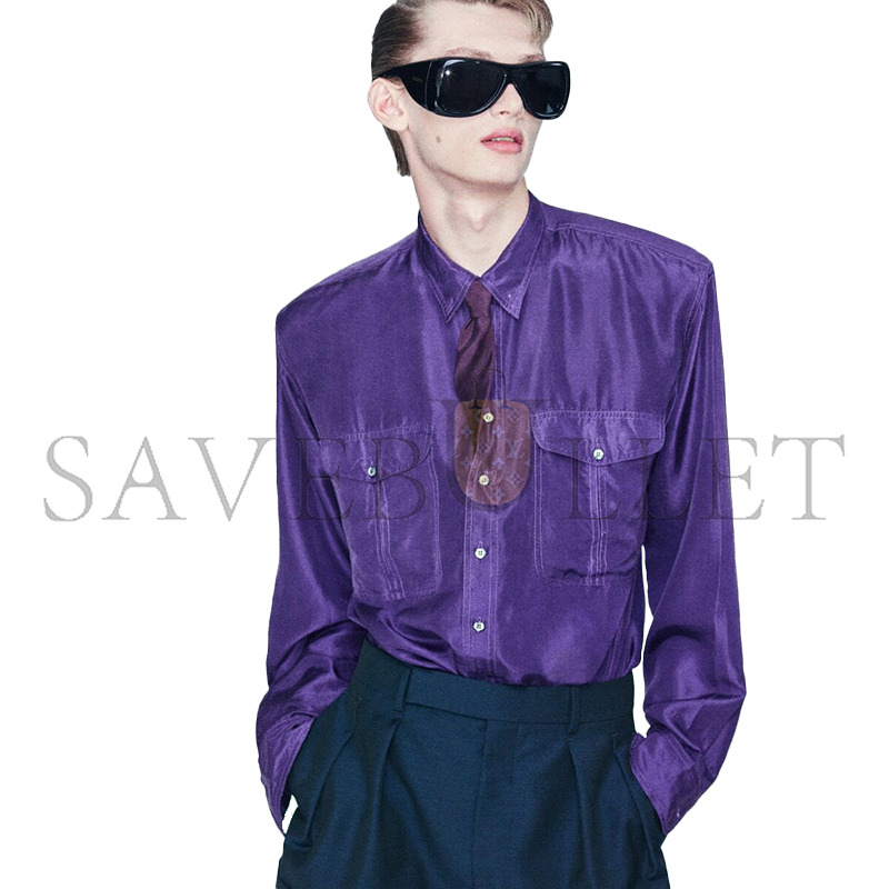 YSL SHIRT IN SILK 854249Y8G565006